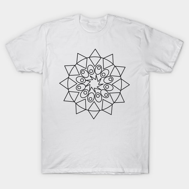 Simple Mandala design to Color T-Shirt by BKMuir